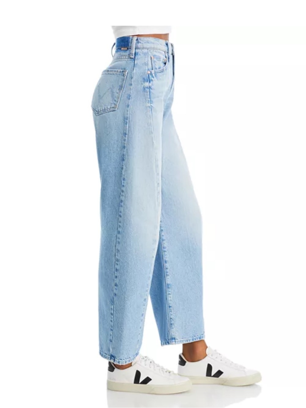 MOTHER Light Blue Half-Pipe Ankle Relaxed Jeans W/O Tag - Picture 3 of 10